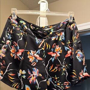 Bar III Black Floral Skirt